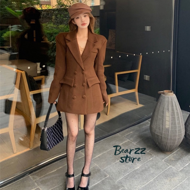 Áo khoác blazer dáng vest chiết eo tôn dáng, sang chảnh, tinh tế phong cách trẻ trung, hiện đại