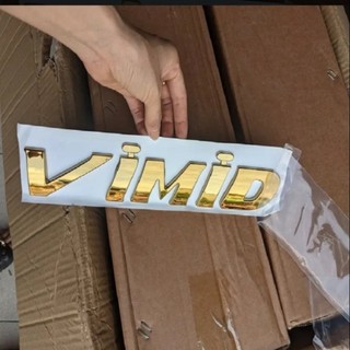 Chữ nổi Vimid mạ xi crom dán xe tải ben howo 371,380
