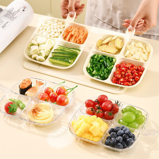 Khay đựng gừng tỏi gia vị 4 ngăn đa năng cho nhà bếp