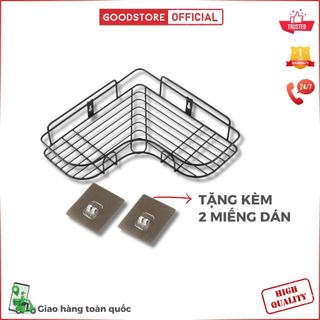 Kệ góc dán tường Goodstore I Kệ để đồ treo tường nhà bếp, nhà tắm