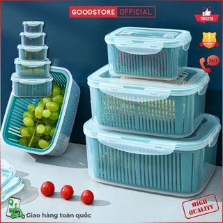 Hộp đựng thực phẩm Goodstore, combo 5 hộp đựng bảo quản tủ lạnh