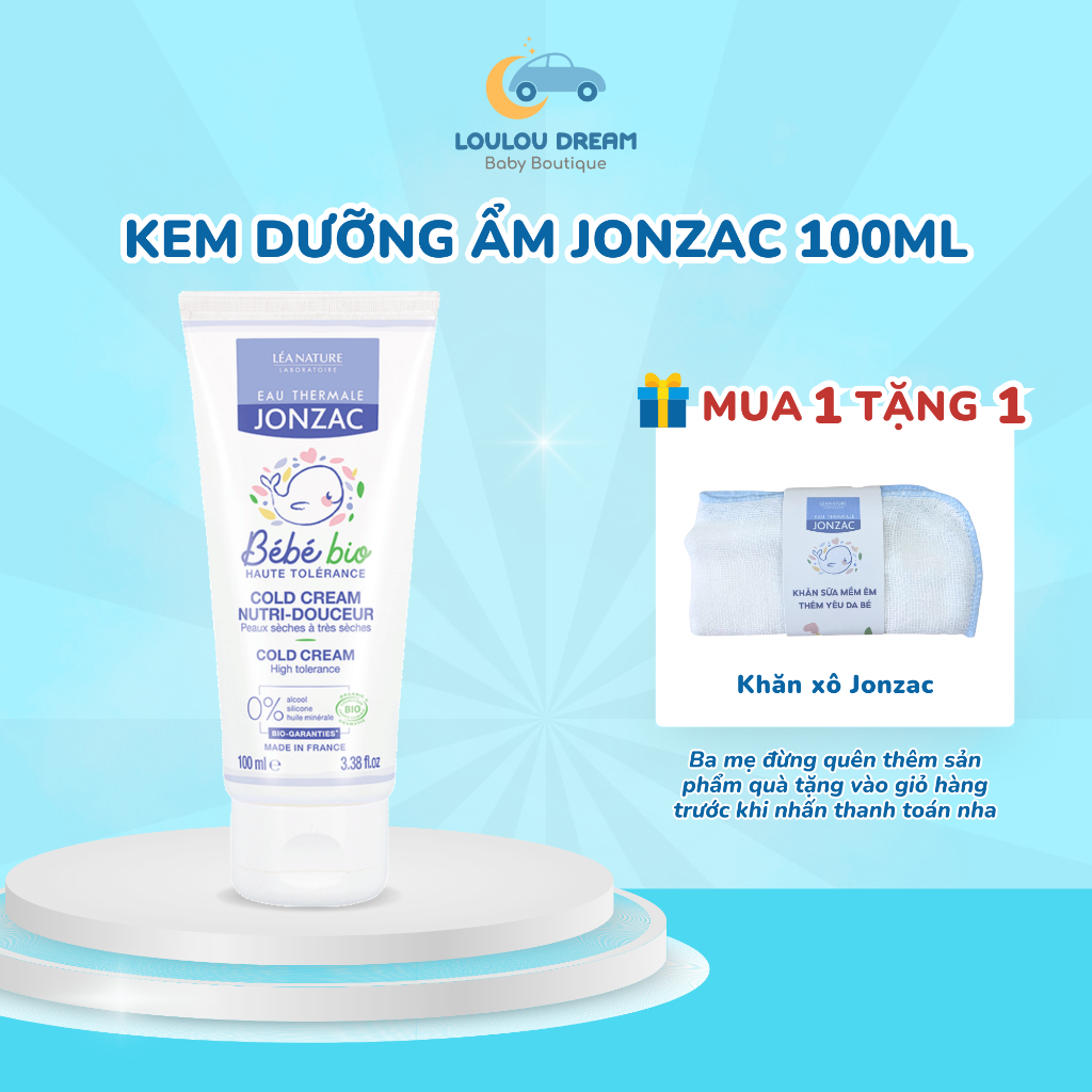 Kem dưỡng ẩm Jonzac hữu cơ từ nước khoáng nhiệt cho bé từ sơ sinh Cold Cream Nutri-Douceur Eau Thermale [CHÍNH HÃNG]