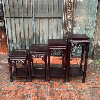 Đôn vuông chiện đế kỷ chiện vuông đôn chiện vuông kê đồ trang trí nhà cửa gỗ giác