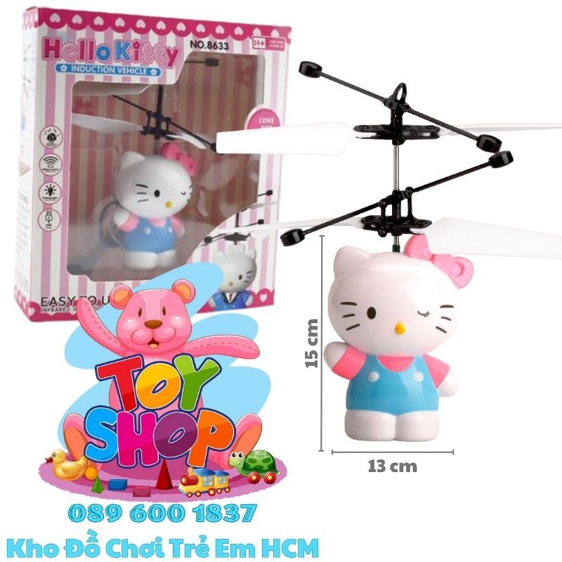 Máy Bay Cảm Ứng Bằng Tay Pin Sạc Mèo Kitty- Đồ Chơi Trực Thăng Mèo Kitty -Giao Ngẫu Nhiên