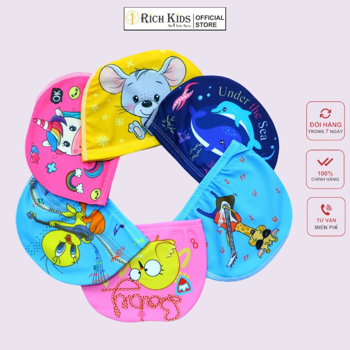 Mũ Bơi Trẻ Em - Nón Bơi Cho Trẻ Em, Bé Trai, Bé Gái Hãng RichKids