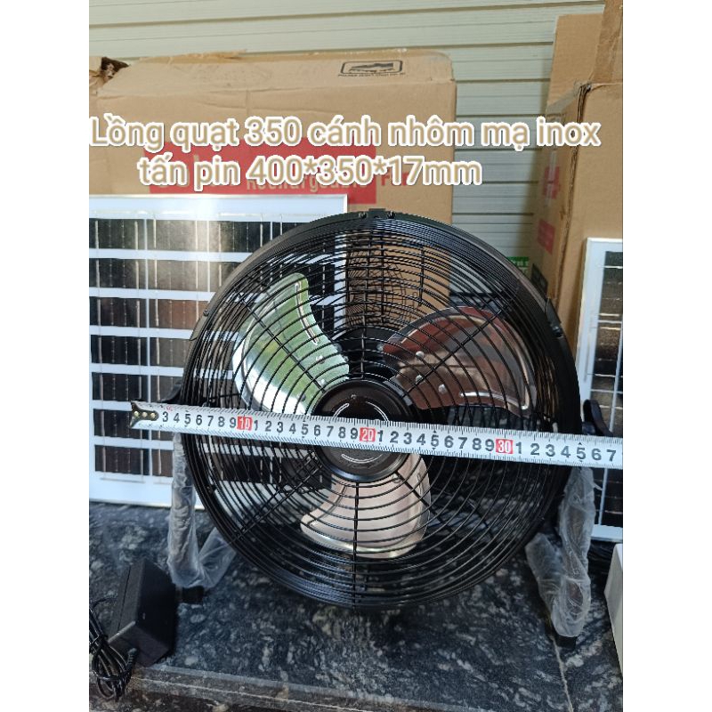 Quạt Tích Điện Năng Lượng Mặt Trời SOLANR Fan Pin 6seo. Động Cơ Không Chổi Than