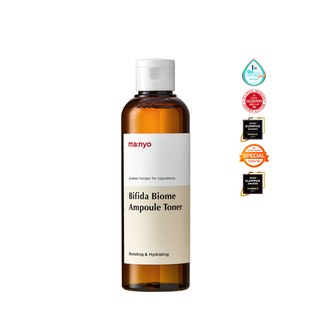 Nước hoa hồng Ma:nyo Bifida Biome Ampoule Toner Manyo 210ml, cân bằng cấp ẩm