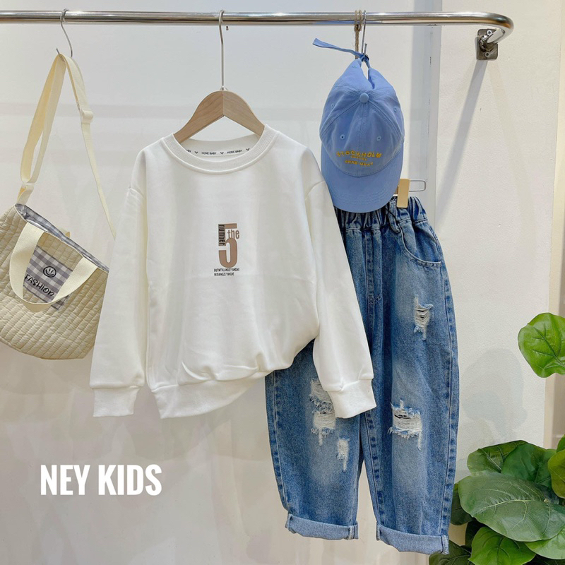 Áo nỉ trơn mềm cho bé trai/bé gái