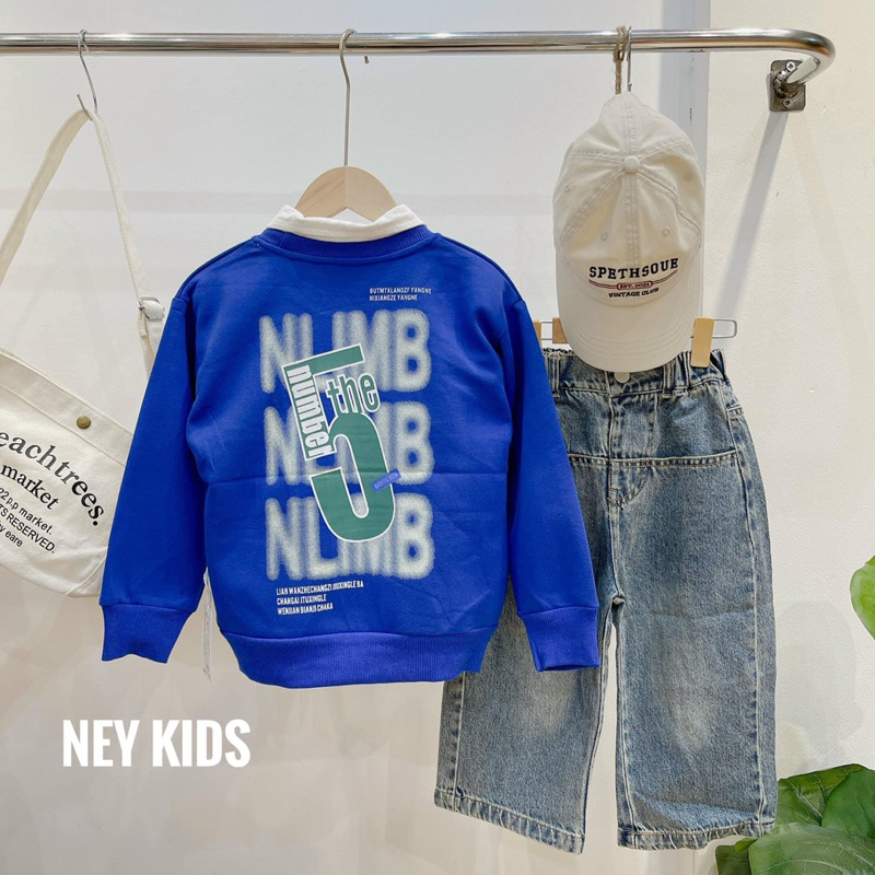 Áo nỉ trơn mềm cho bé trai/bé gái