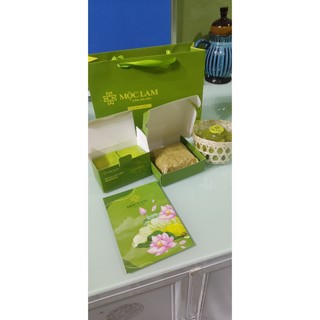 Combo bộ ba món cốm đặc biệt +bánh cốm10 chiếc+cốm mộc+bánh phu thê+thư ngỏ+túi quà mộc lam