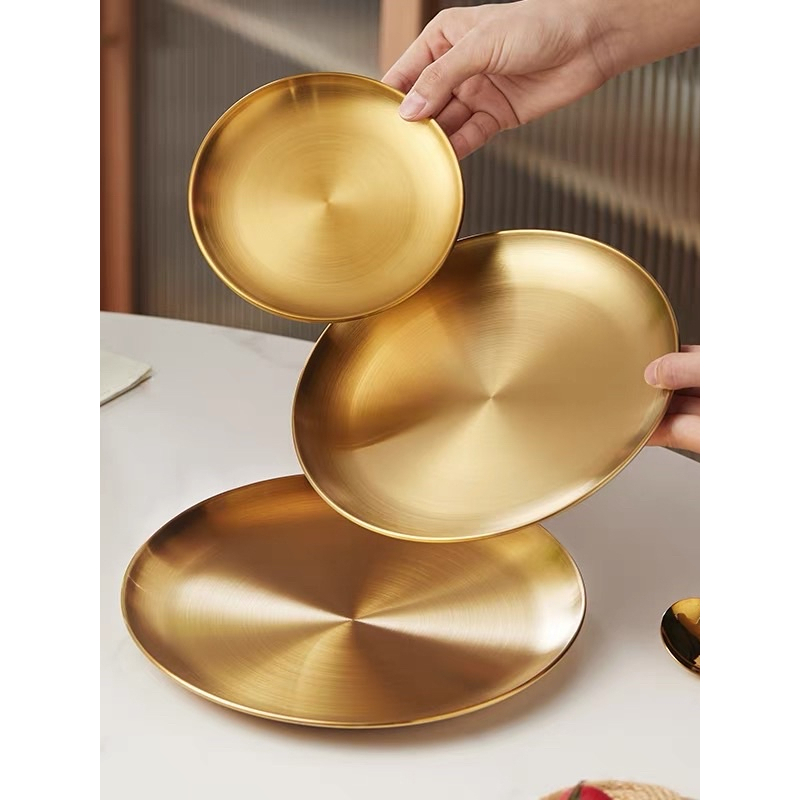5 ĐĨA MẠ VÀNG ĐỰNG ĐỒ ĂN, HOA QUẢ, ĐỒ THỜ,DECO TRANG TRỌNG.TTBX