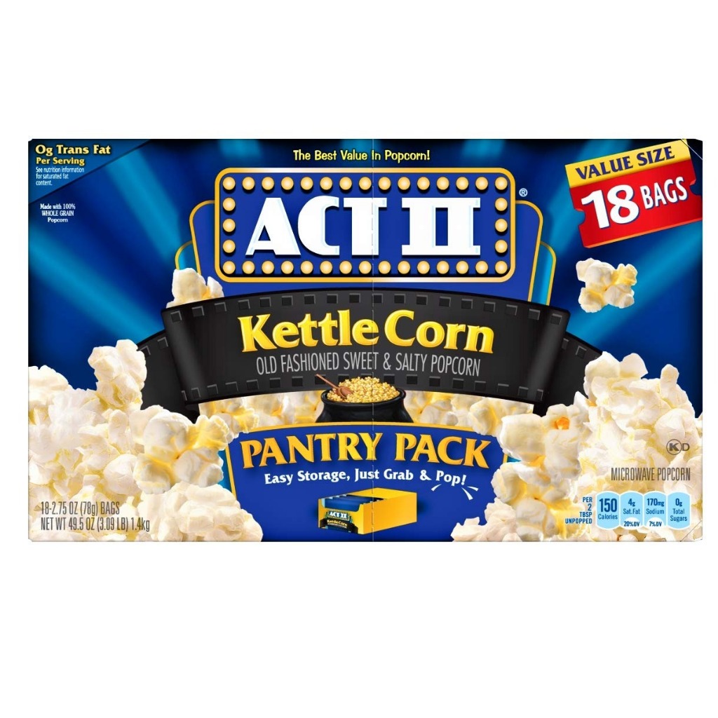 Bắp rang bơ dùng lò vi sóng Kettle Corn - Act II - 18 gói