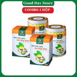  Viên tinh nghệ sữa ong chúa Quê Việt ,tăng cường sức khỏe, làm đẹp da hộp 350 gram - Shop Good Day Store