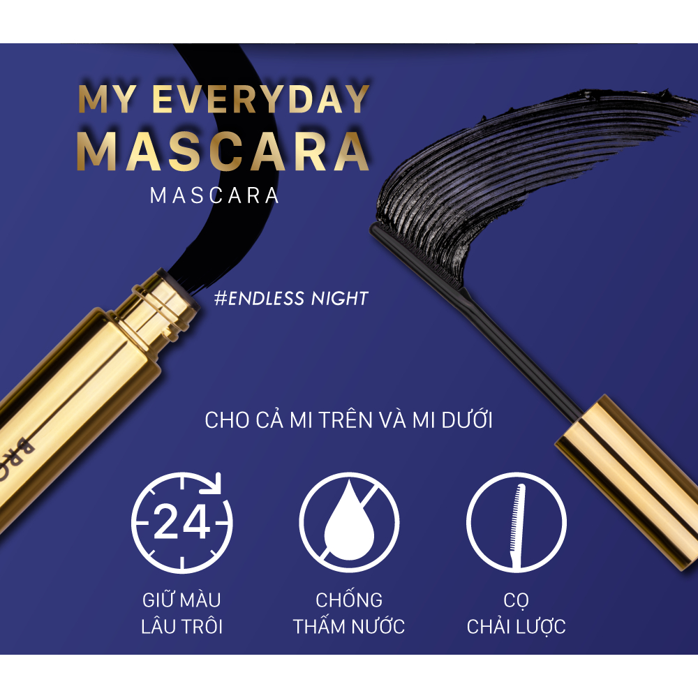 Mascara Chuốt Mi BROWIT BY NONGCHAT - My Everyday Mascara #Endless Night 5.5g