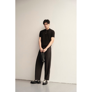 [PAPER STUDIO] Áo thun polo nam len gân trơn tay ngắn basic
