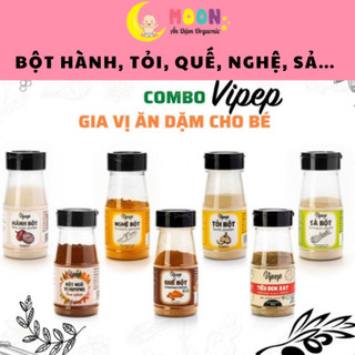 Bộ sản phẩm gia vị vipep - tỏi bột - bột hành - sả bột - quế bột - hành bột - bột ngũ vị hương - bột nghệ