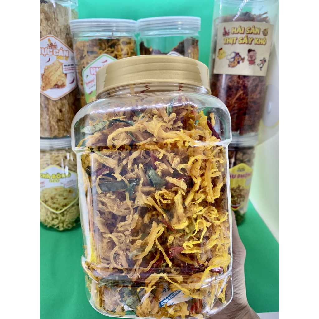 Khô Gà Lá Chanh Hủ 500g -Loại Thượng Hạng Thơm Ngon Đậm Vị