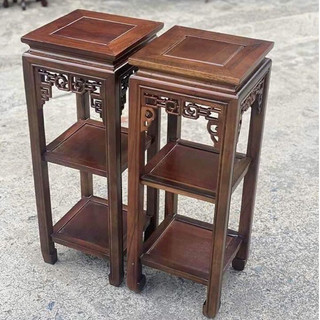 Đôn chiện vuông 2 tầng đôn 2 tầng chiện vuông đế vuông kê đồ trang trí nhà cửa gỗ giác lim
