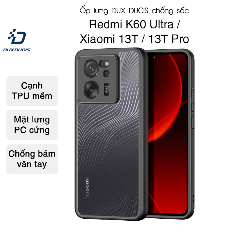 [Hỏa Tốc HCM] Ốp lưng DUX DUCIS Xiaomi 13T/ 13T Pro/ Redmi K60 Ultra (AIMO SERIES) Mặt lưng PC Chống vân tay