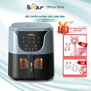 Nồi chiên không dầu Bear QZG-E16C5 dung tích 5L, màn hình LED điều khiển cảm ứng, cửa kính trong, có đèn- BH 18 tháng