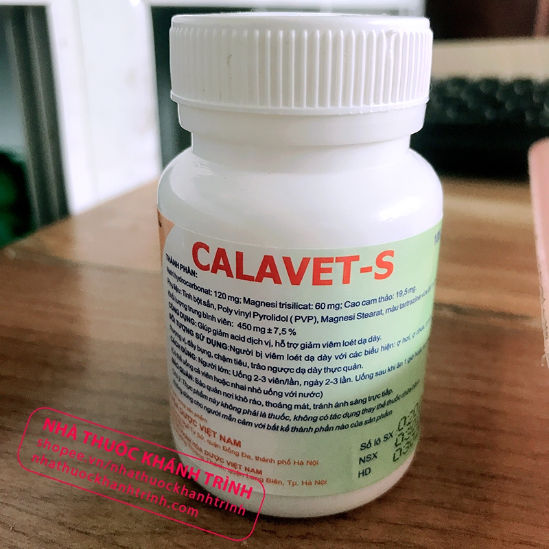 Calavet-S trung hòa acid dạ dày, hỗ trợ giảm đau trong viêm loét dạ dày