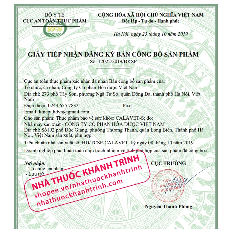 Calavet-S trung hòa acid dạ dày, hỗ trợ giảm đau trong viêm loét dạ dày