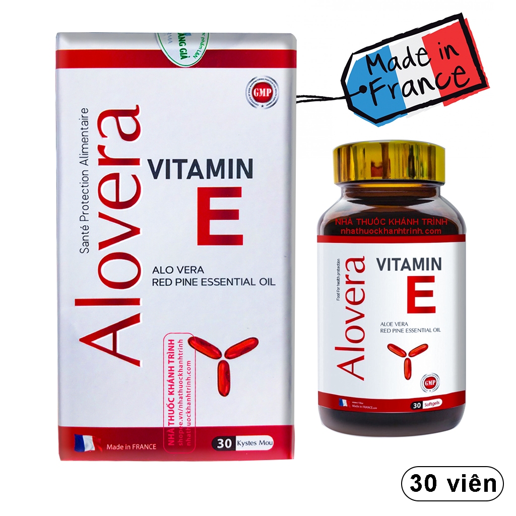 Alovera Vitamin E - chính hãng Pháp - chống lão hóa da, giảm thâm nám