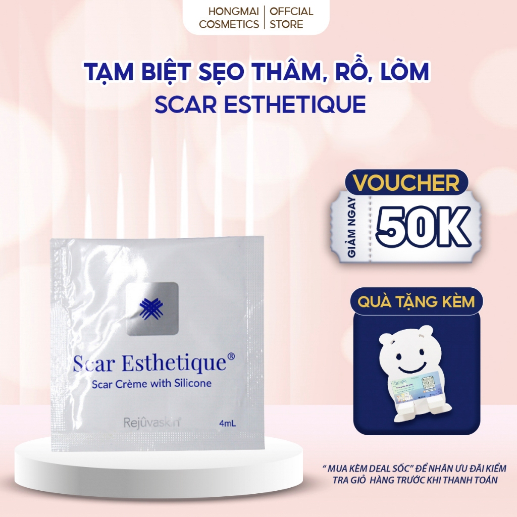 Kem Sample Scar Esthetique 4ml ngăn ngừa và xóa sẹo thâm, sẹo rỗ, sẹo lõm