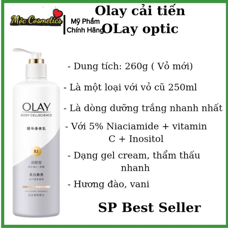 Sữa dưỡng thể Olay Bright Ultra Whitening - Olay Optic Glow