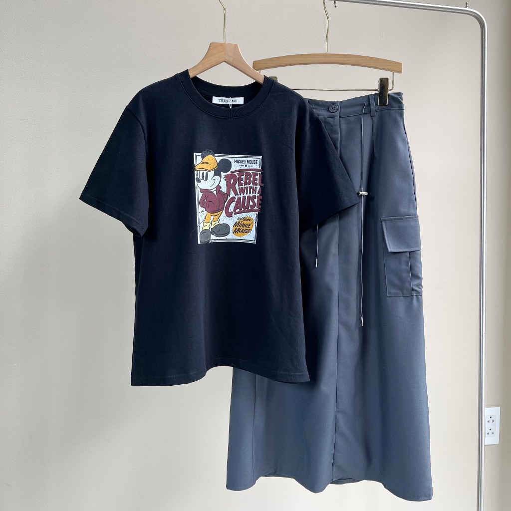 Áo thun chữ in hình con chuột , The Peace