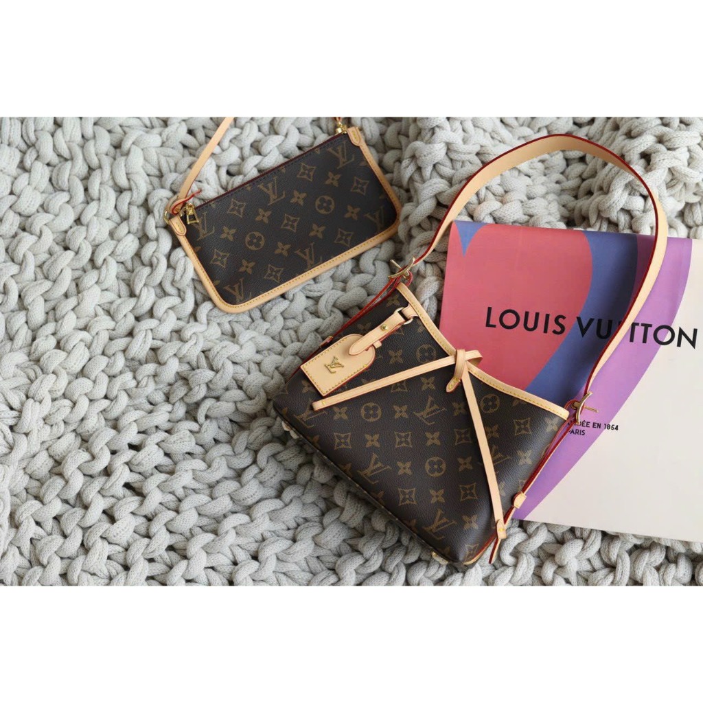 Túi đeo vai công sở nữ kèm ví LV CARRYALL PM SPSL BB fullbox hàng sẵn hoả tốc