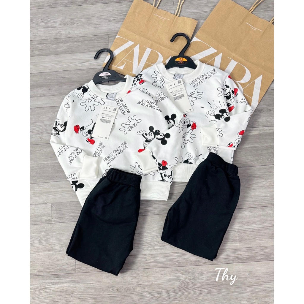 BỘ MICKEY TRẮNG ZR CHO BÉ