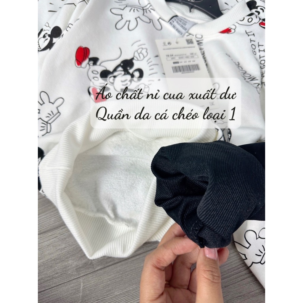 BỘ MICKEY TRẮNG ZR CHO BÉ