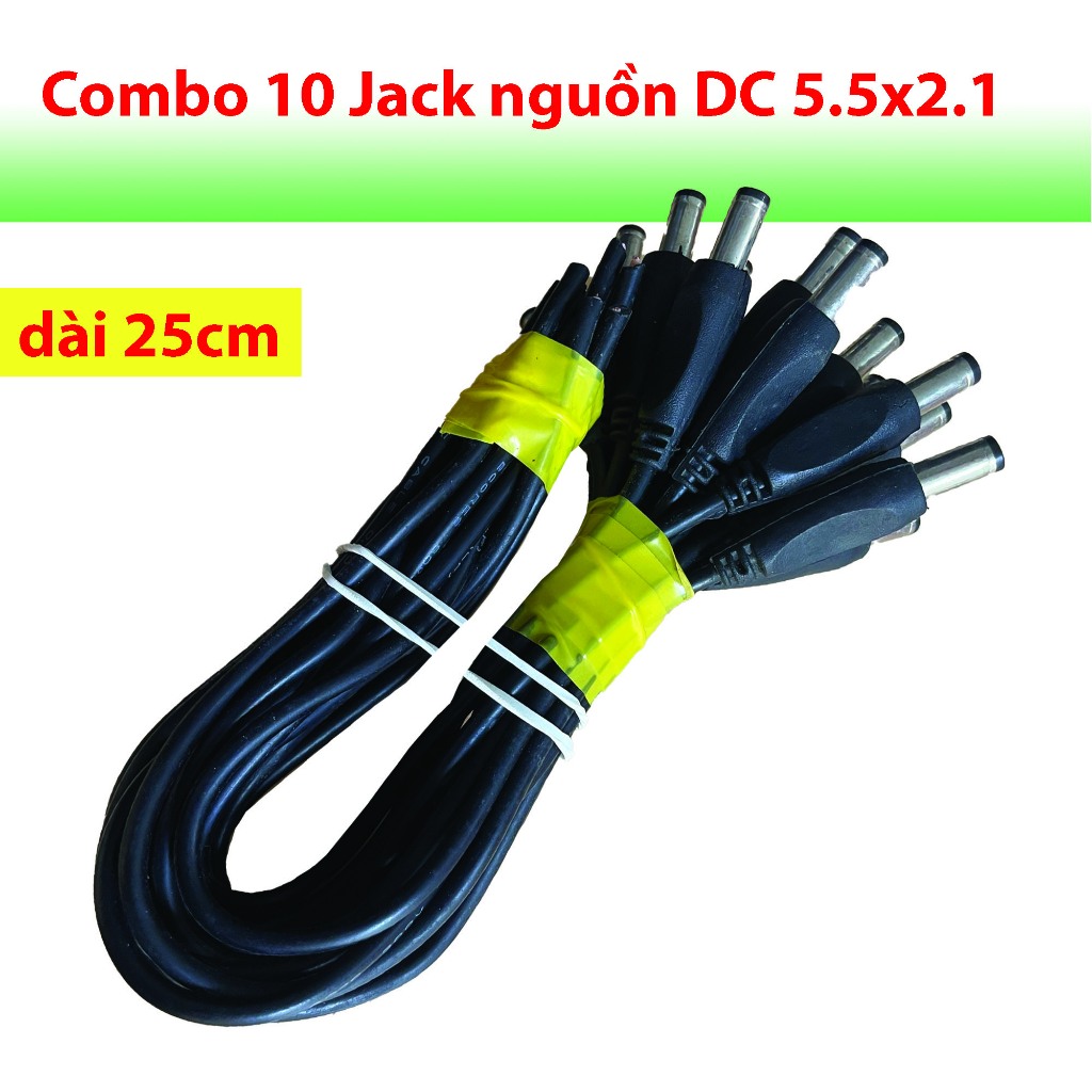 Combo 10 Jack nguồn DC 5.5x2.1mm - Jack nối Nguồn - Jack Nguồn DC - Jack Nguồn DC 5.5