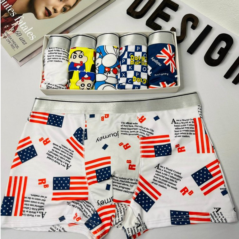 Quần lót,quần sịp đùi boxer nam in hình chất thun lạnh thời thượng co giãn 4 chiều in hình Shin, Doremon...