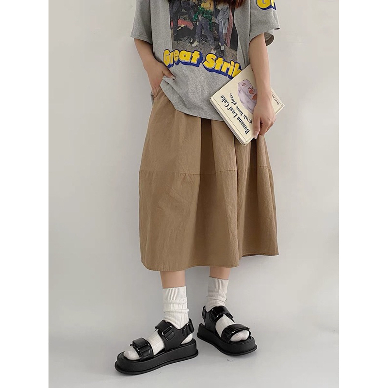 Sandal ulzzang loại 1 đế cao 2 màu đen trắng