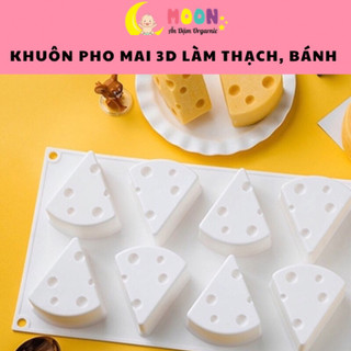Khuôn silicon hình phô mai 3D là thạch rau câu/pudding cho bé