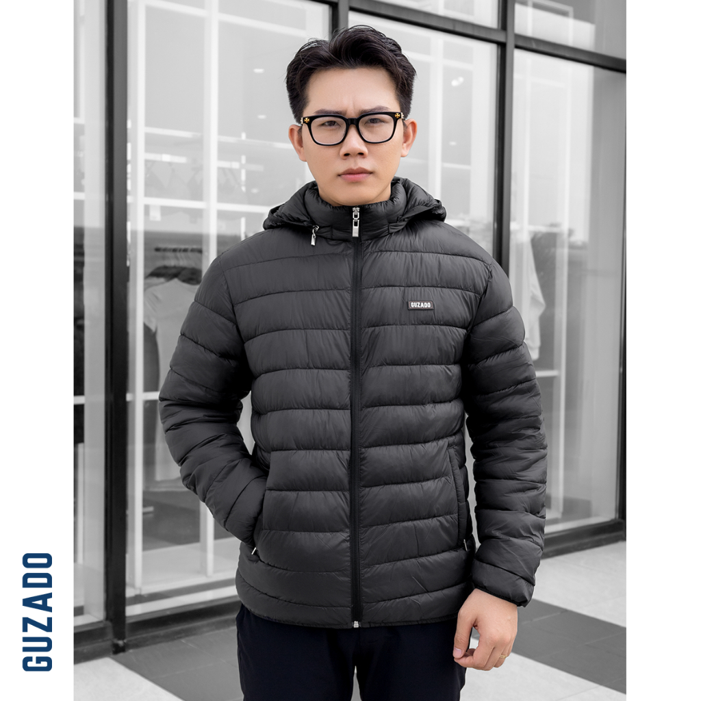 Áo khoác phao nam Guzado Siêu Nhẹ Thể Thao,Cản gió,Giữ Ấm Cực Tốt GAP01
