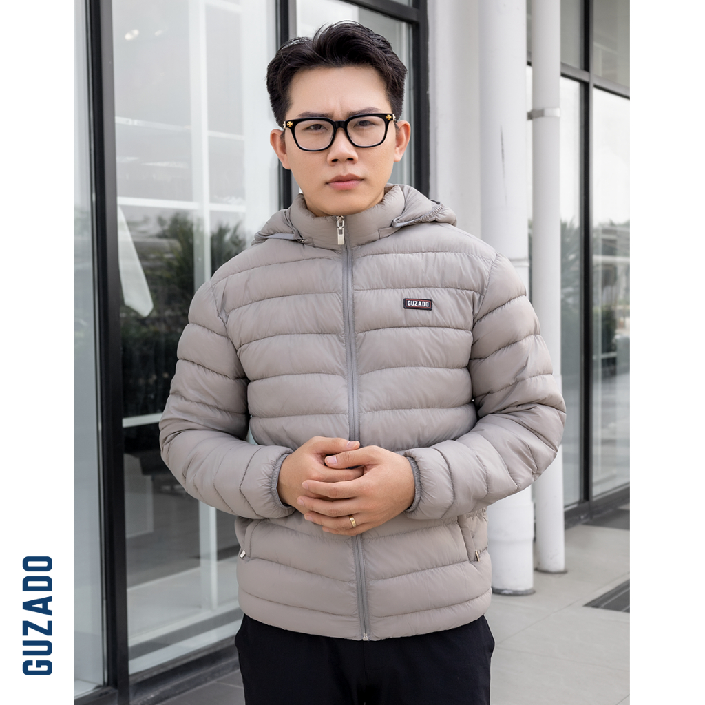 Áo khoác phao nam Guzado Siêu Nhẹ Thể Thao,Cản gió,Giữ Ấm Cực Tốt GAP01