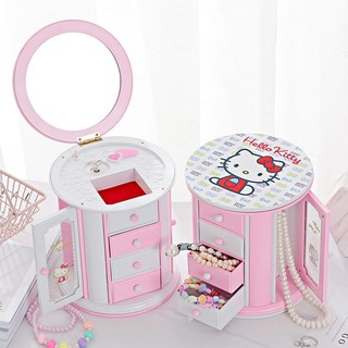 Hộp đựng nữ trang xinh xắn hình Hello Kitty / Hộp phụ kiện âm nhạc Hello Kitty