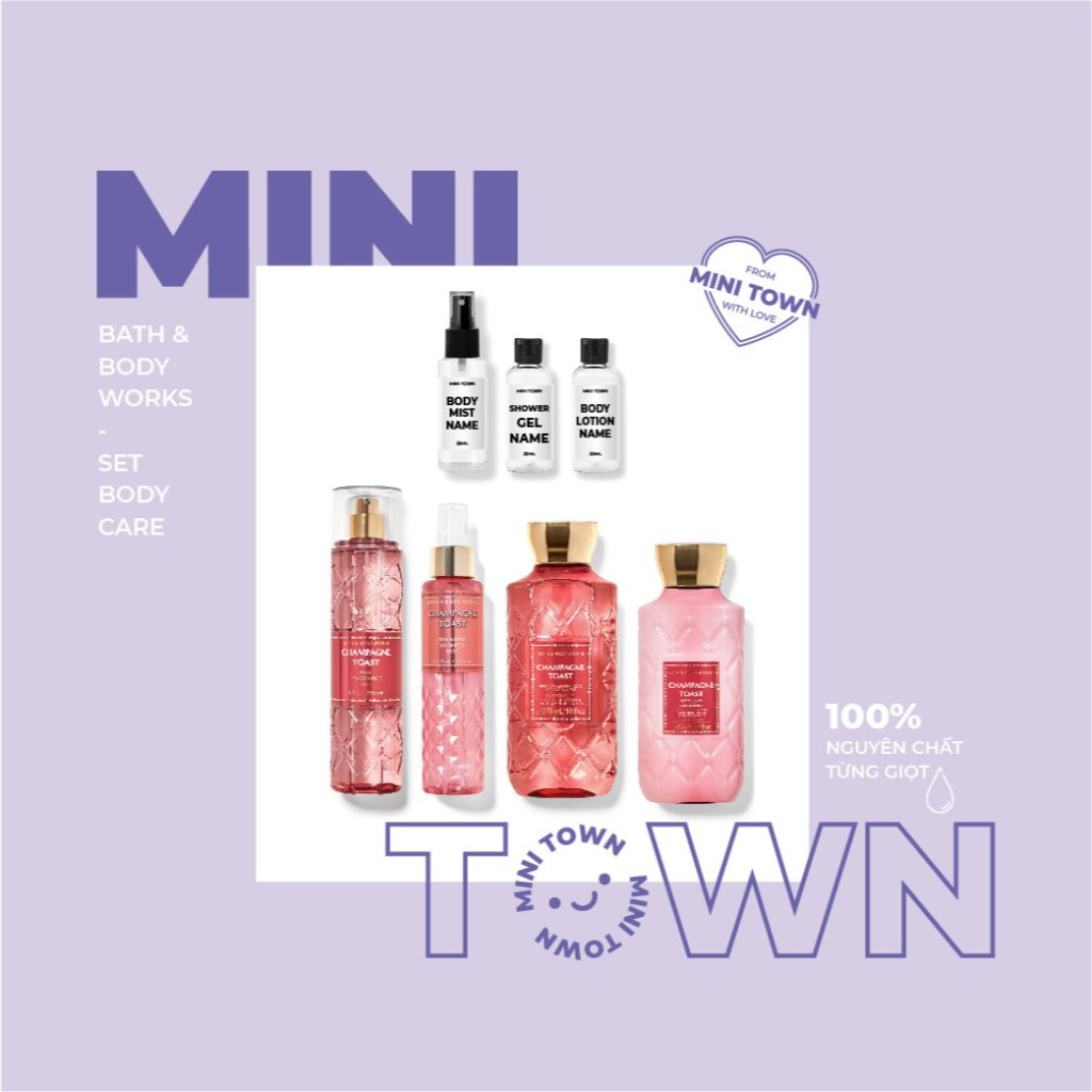 CHAMPAGNE TOAST -  Xịt Thơm Body Mist Sữa Dưỡng Thể Body Lotion lưu hương toàn thân Bath & Body Works