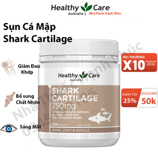 Sụn vi cá mập Healthy Care Shark Cartilage 750mg 200 viên của Úc