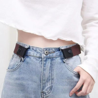Đai quần Jean, thắt lưng, dây lưng chất liệu co giãn, móc khóa da khuy bấm W75