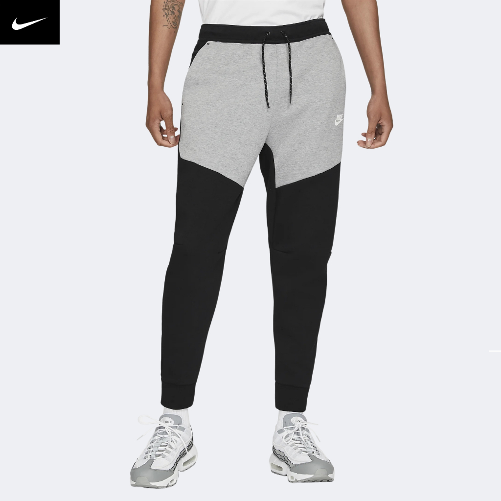 Quần dài thể thao nam nữ Nike NSW Tech Fleece Joggers ; Quần dài chất nỉ ấm áp chạy bộ, chơi thể thao - Đen / Xám