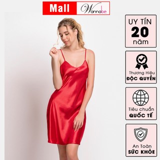 Váy ngủ lụa WANNABE đầm ngủ tối giản 2 dây êm dịu trẻ trung chăm sóc làn da nâng niu giấc ngủ DN612