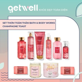 C H A M P A G N E TOAST | Sản Phẩm Tắm Dưỡng Xịt Thơm Toàn Thân Nến thơm phòng Bath & Body Works
