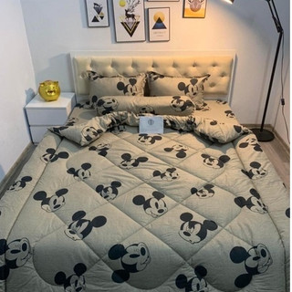 (Giảm Giá ) Sét Chăn Phao Vịt Hồng Ga Gối Poly Cotton (Được chọn mẫu)