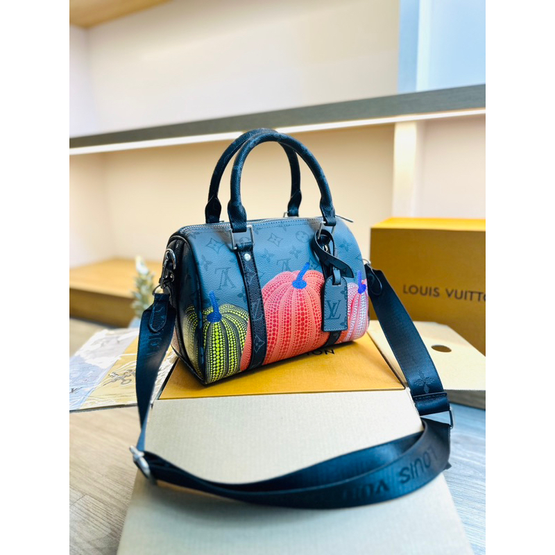 Túi lv trống quai xách hoạ tiết bí ngô