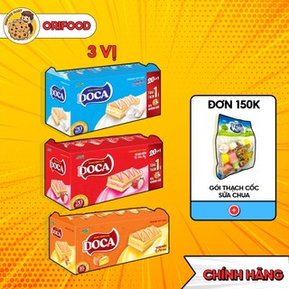 Combo 3 hộp bánh bông lan doca tự chọn vị 360g tặng 1 gói thạch sữa chua