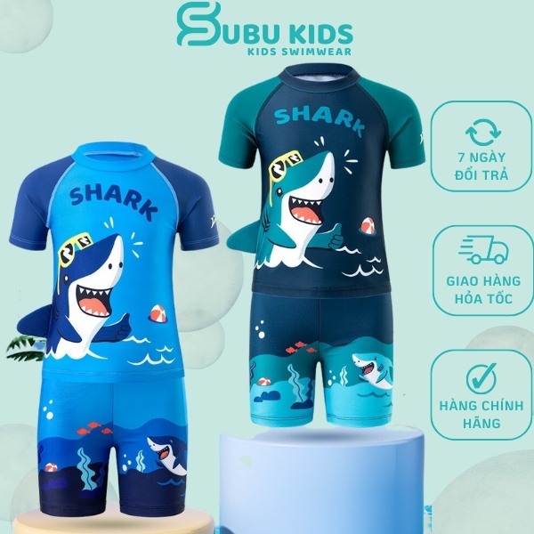 Bộ đồ bơi bé trai size đại họa tiết nổi bật màu sắc rực rỡ mẫu mới 2023